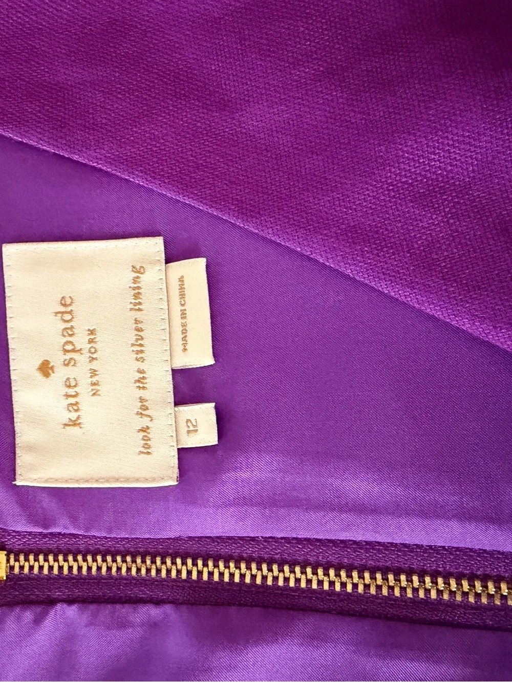 ♠️ Kate Spade Linen Purple Bow-Front Sleeveless Dress Sz 12